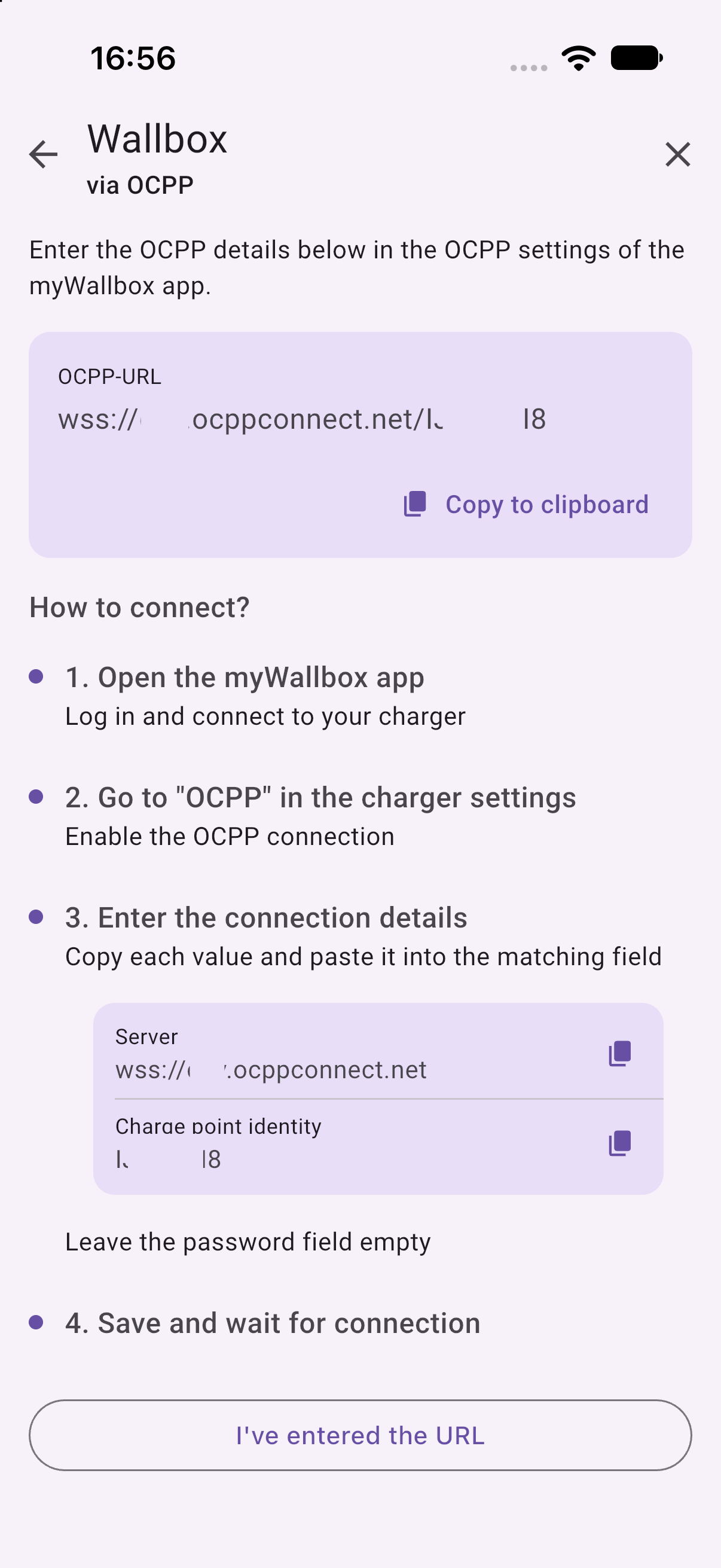 Wallbox über OCPP in der App